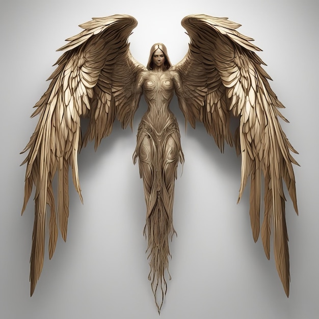 Zdjęcie starożytny szablon skrzydła anioła