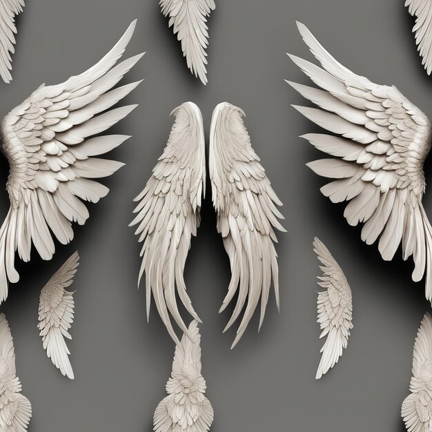 Starożytny szablon skrzydła anioła