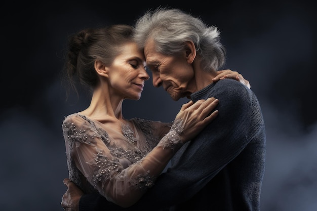 Starsza kobieta przytula młodszą kobietę