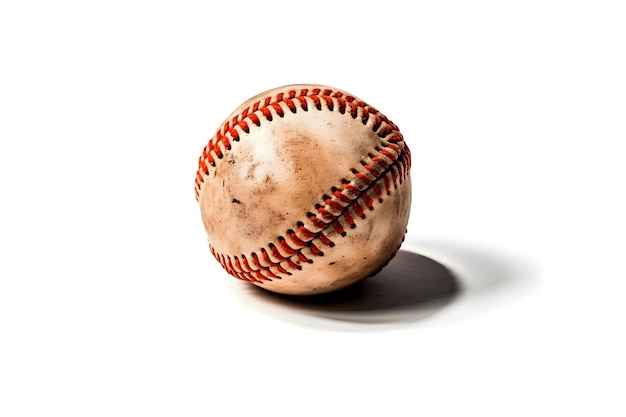 Stary baseball odizolowywający na białym tle