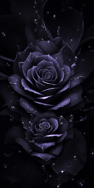 Stary blackRose kwiat splash arts estetyczny dla T-shirt projektu bardzo szczegółowy ciemny kolor