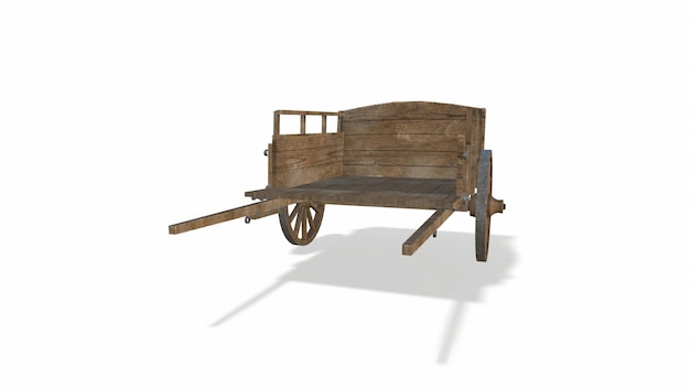 Zdjęcie stary drewniany wózek