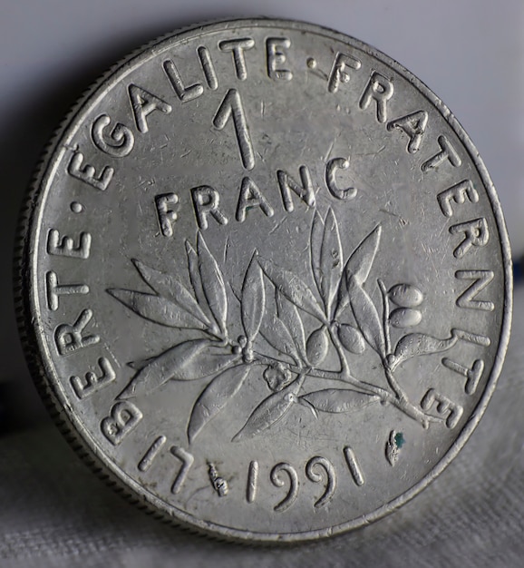 Zdjęcie stary francuski franc francja - plecy