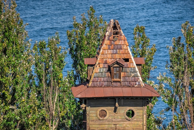 Stary Historyczny Dom W Odessa Porcie Morskim, Ukraina