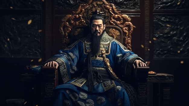 stary król w Chinach w tradycyjnym języku chińskim