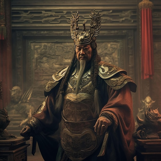 stary król w Chinach w tradycyjnym języku chińskim