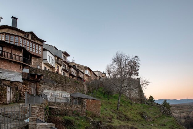 Stary Zamek I Domy Puebla De Sanabria Hiszpania