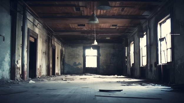 stary zepsuty porzucić wnętrze budynku pusta przestrzeń