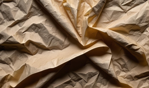 Zdjęcie stary zmarszczony ciemno brązowy papier papier vintage tekstura tła
