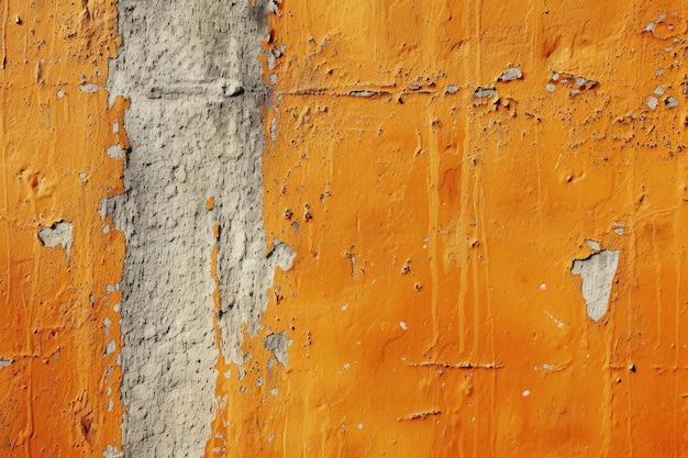 Starzejąca się tekstura betonu o kolorze mandarynki Obraz premium