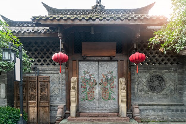 Starzy Budynki W Kuan Alley I Zhai Alley, Chengdu, Syczuan