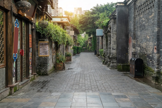 Starzy budynki w Kuan Alley i Zhai Alley, Chengdu, Syczuan