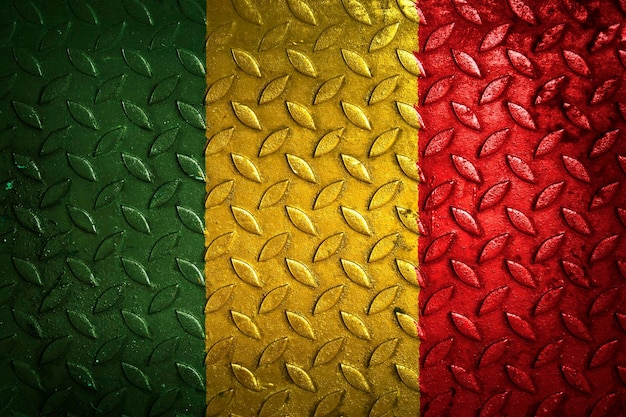 Statystyka tekstury metalu flagi Mali