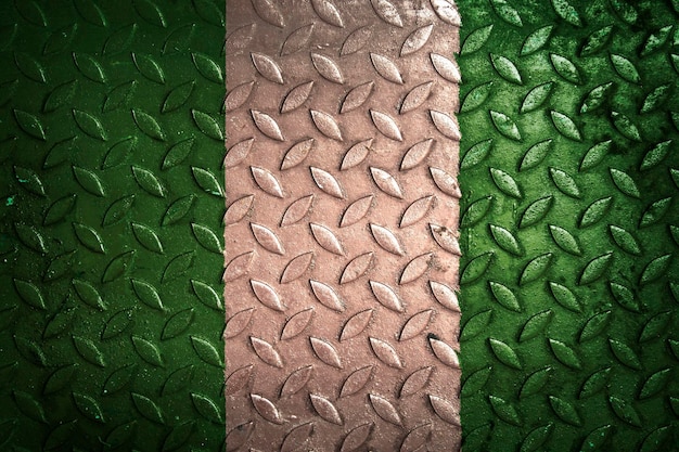 Statystyka tekstury metalu flagi Nigerii