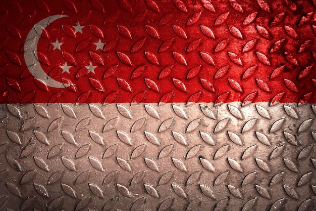 Statystyka tekstury metalu flagi singapuru