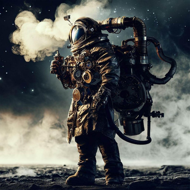 Steampunkowy astronauta