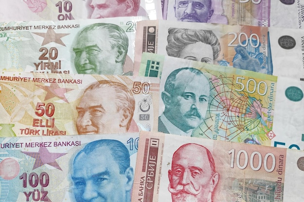 Sterta lira turecka i dinar serbski