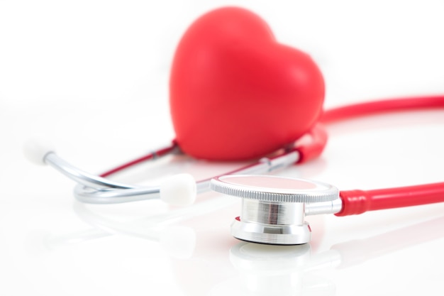 Stetoskop I Czerwone Serce
