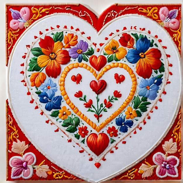 Zdjęcie stickery serca 3d postać z sercem