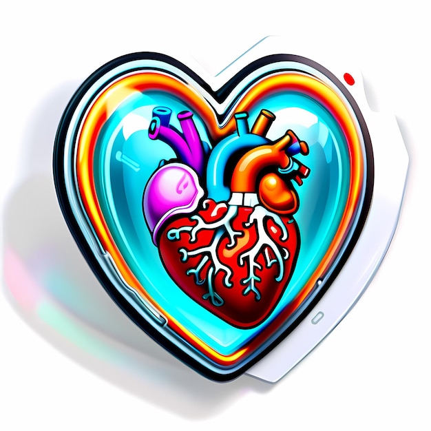 Stikery w kształcie serca 3d serca z różnymi wzorami w kształcie serce zestaw naklejki w stylu kreskówki