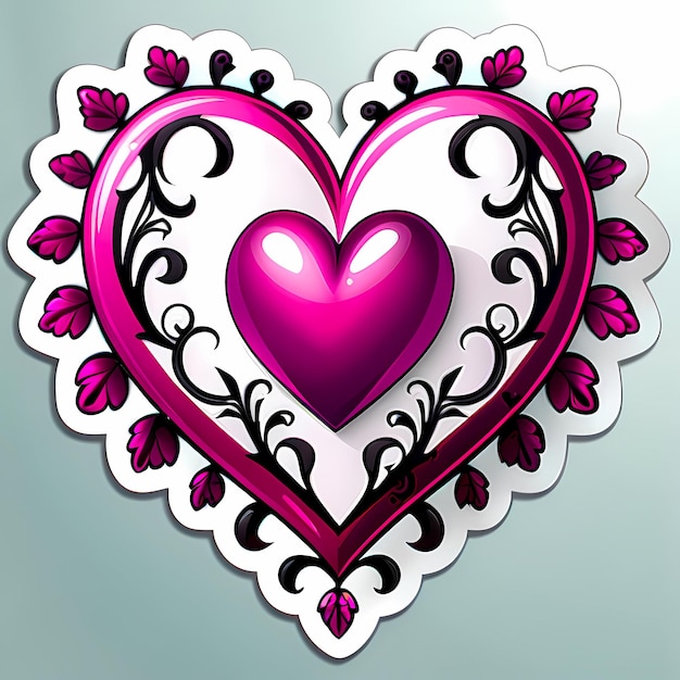Zdjęcie stikery w kształcie serca 3d serca z różnymi wzorami w kształcie serce zestaw naklejki w stylu kreskówki