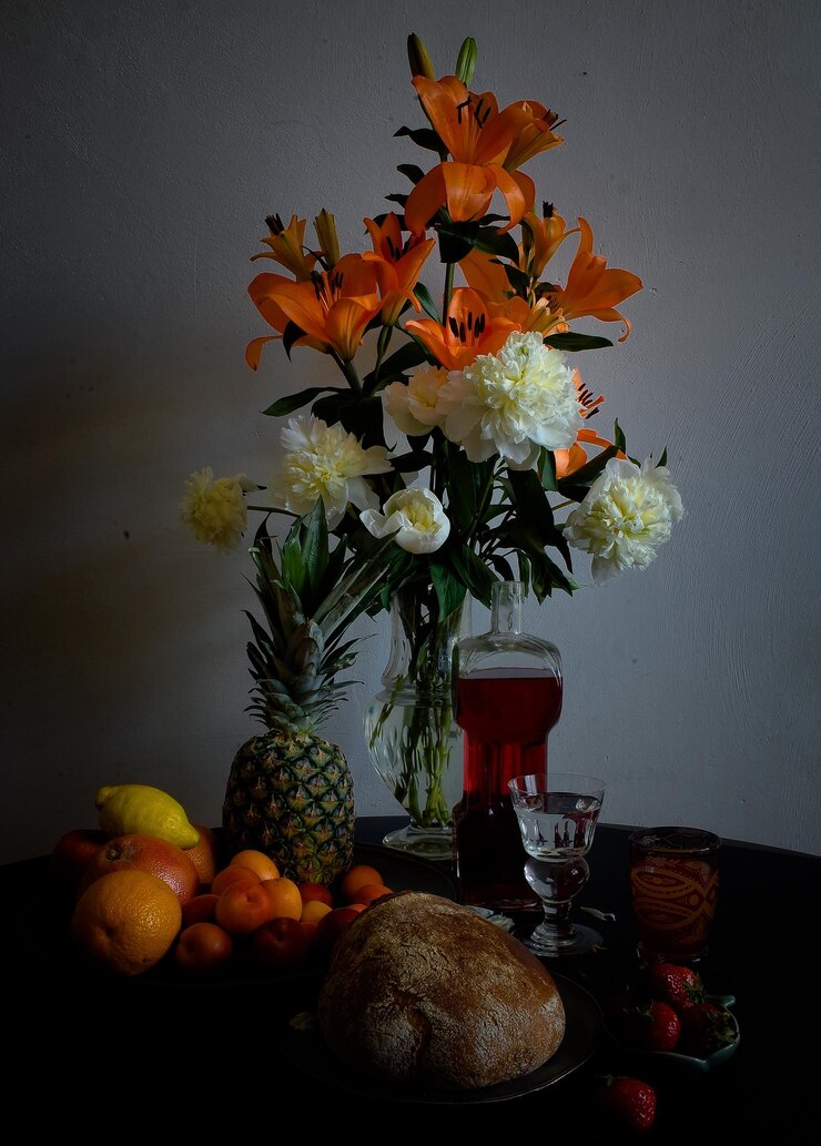 Zdjęcie still life w holenderskim stylu