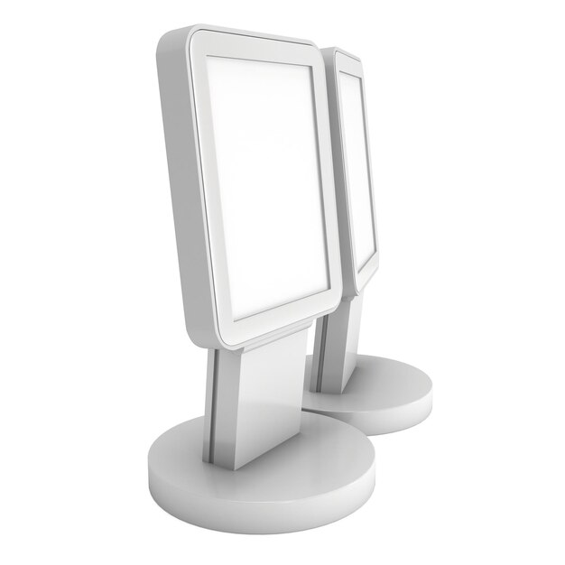 Stoisko z ekranem LCD na stoisku targowym