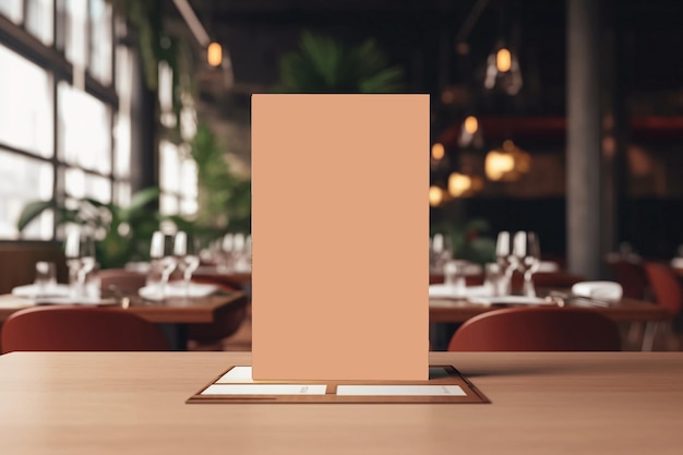 Zdjęcie stół z menu w restauracji