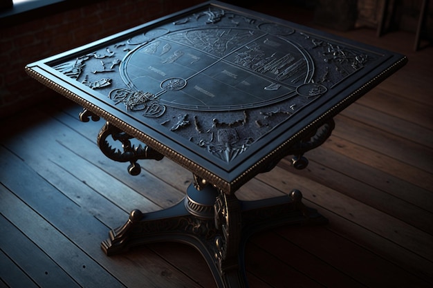 Stół ze stołem, na którym jest napisane „słowo”.