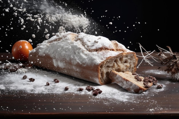 Zdjęcie stollen świąteczny ciasto