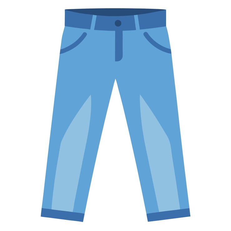 Zdjęcie stone wash denim pant z białym tłem