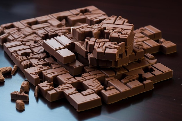 stos czekoladek z jednym, na którym widnieje słowo „”.