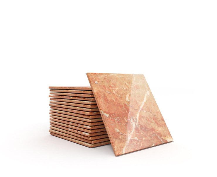 Zdjęcie stos płytek ceramicznych na białym tle ilustracja 3d bez cienia