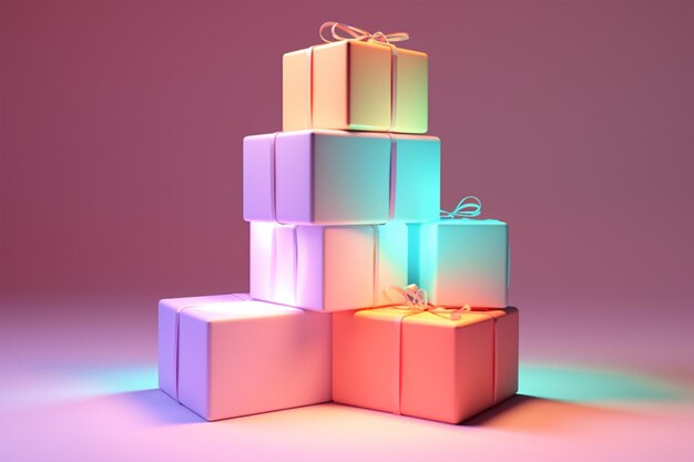 Stos pudełek z prezentami
