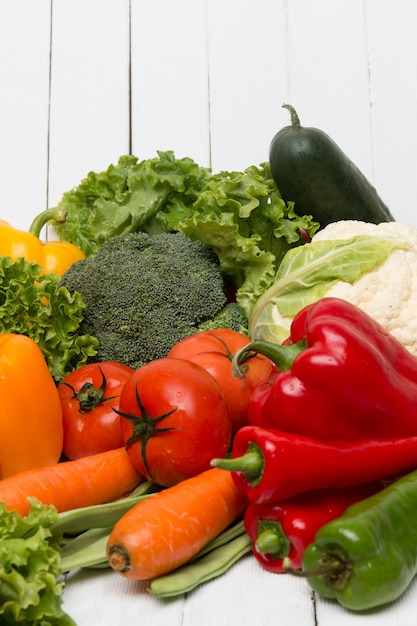 Stos smaczne i zdrowe warzywa