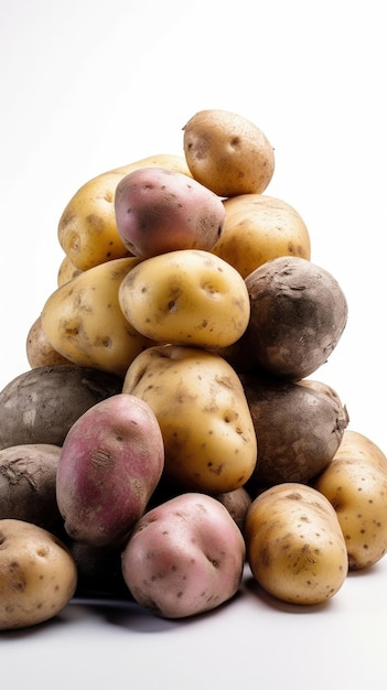Stos ziemniaków leżących jeden na drugim generatywnej sztucznej inteligencji