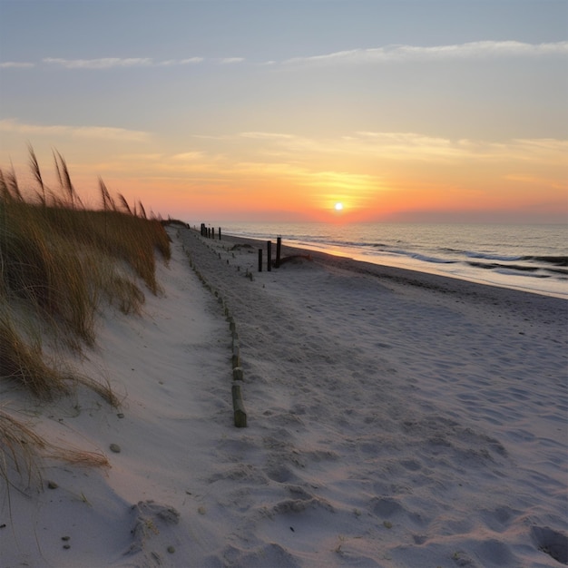 Zdjęcie strandzugang zum meer an der ostsee