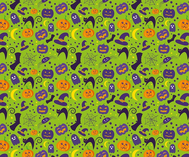 Straszna ilustracja wzoru halloween na tle
