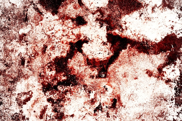 Zdjęcie straszna krwawa ściana biała ściana z rozpryskami krwi na tle halloween