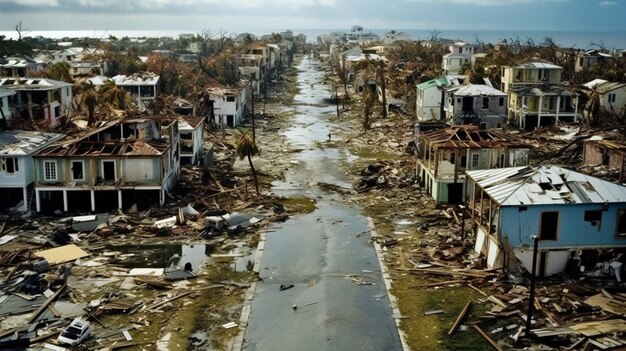 Straszne zniszczenia po huraganie na domach i p