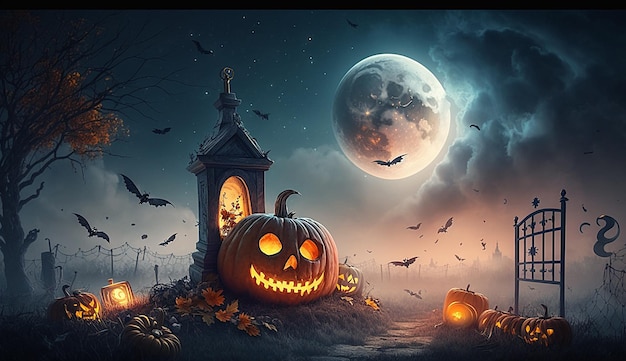 Straszny upiorny halloween 3d postać tła zdjęcie ilustracji