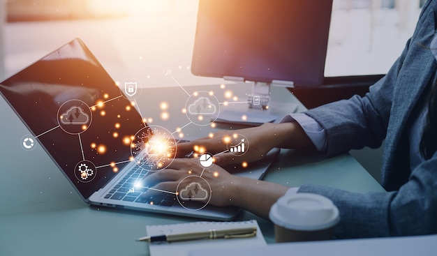 Strategia technologiczna transformacji cyfrowej IoT internet rzeczy transformacja pomysłów i adaptacja technologii w biznesie w erze cyfrowej zwiększanie globalnych możliwości biznesowych Ai