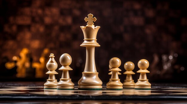 Strategiczne bitwy rozgrywają się na oszałamiającym gradientowym płótnie w szachach na hipnotyzującym tle