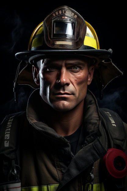 Strażak w mundurze reprezentujący odwagę generatywną AI