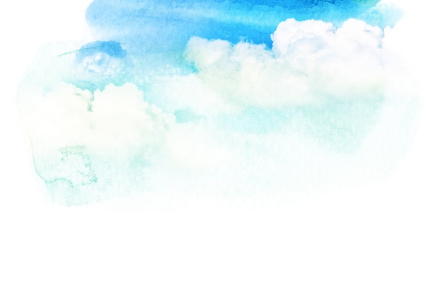 Streszczenie akwarela ilustracja chmury