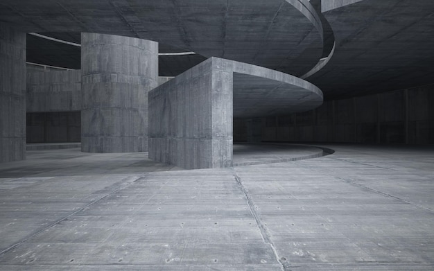 Streszczenie architektoniczne minimalistyczne tło Współczesny showroom Nowoczesna betonowa wystawa