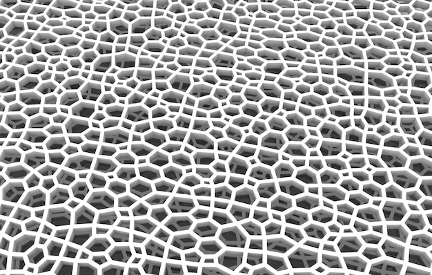 Streszczenie biała struktura siatki o strukturze plastra miodu ilustracja 3drenderowanie tekstury tła