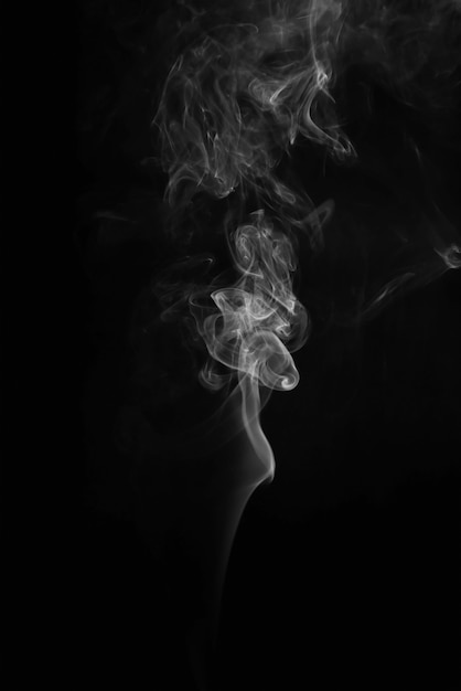 Zdjęcie streszczenie dymu z efektem tyłu i bieli
