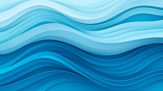 streszczenie falisty ocean niebieski papier wyciąć styl tła