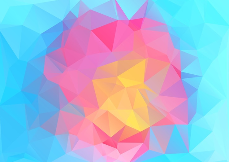 Zdjęcie streszczenie geometryczne tło trójkątnych wielokątów retro mozaika trójkąt jasny modny wzór dla sieci web szablon biznes broszura karta plakat projekt banera
